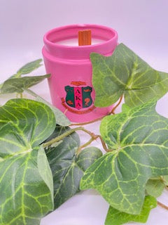 Pink tin vessel with official AKA shield