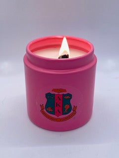 Pink tin vessel with official AKA shield