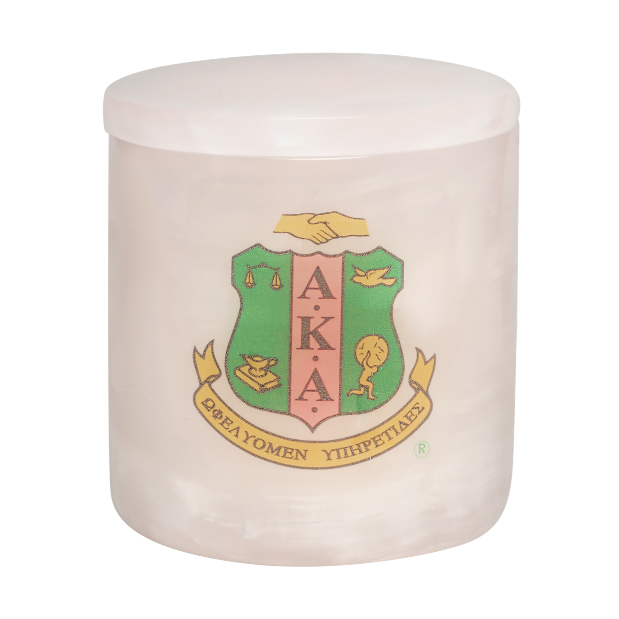 Elegant Pink Onyx vessel with official AKA shield