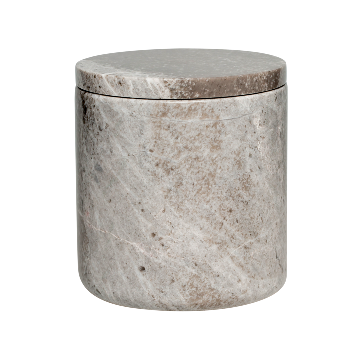 Grey Marbled Stone vessel with 8oz candle insert