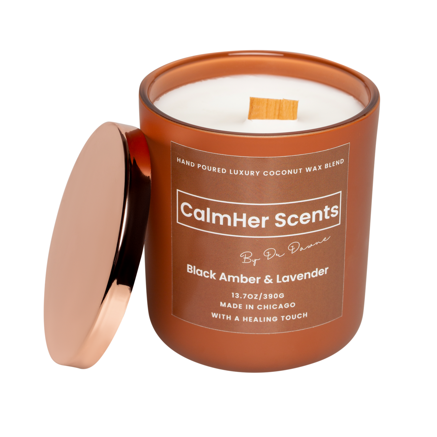 Mahogany Candle- Black Amber & Lavender