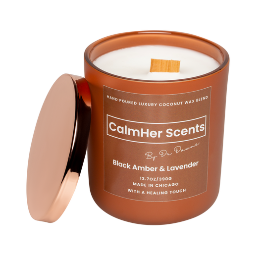 Mahogany Candle- Black Amber & Lavender