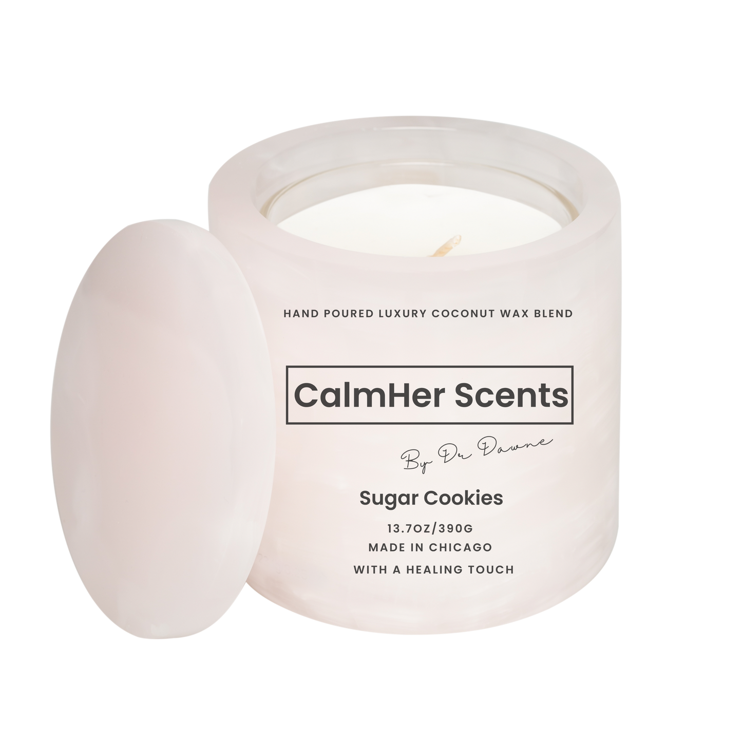 Pink Onyx vessel with 8oz candle insert