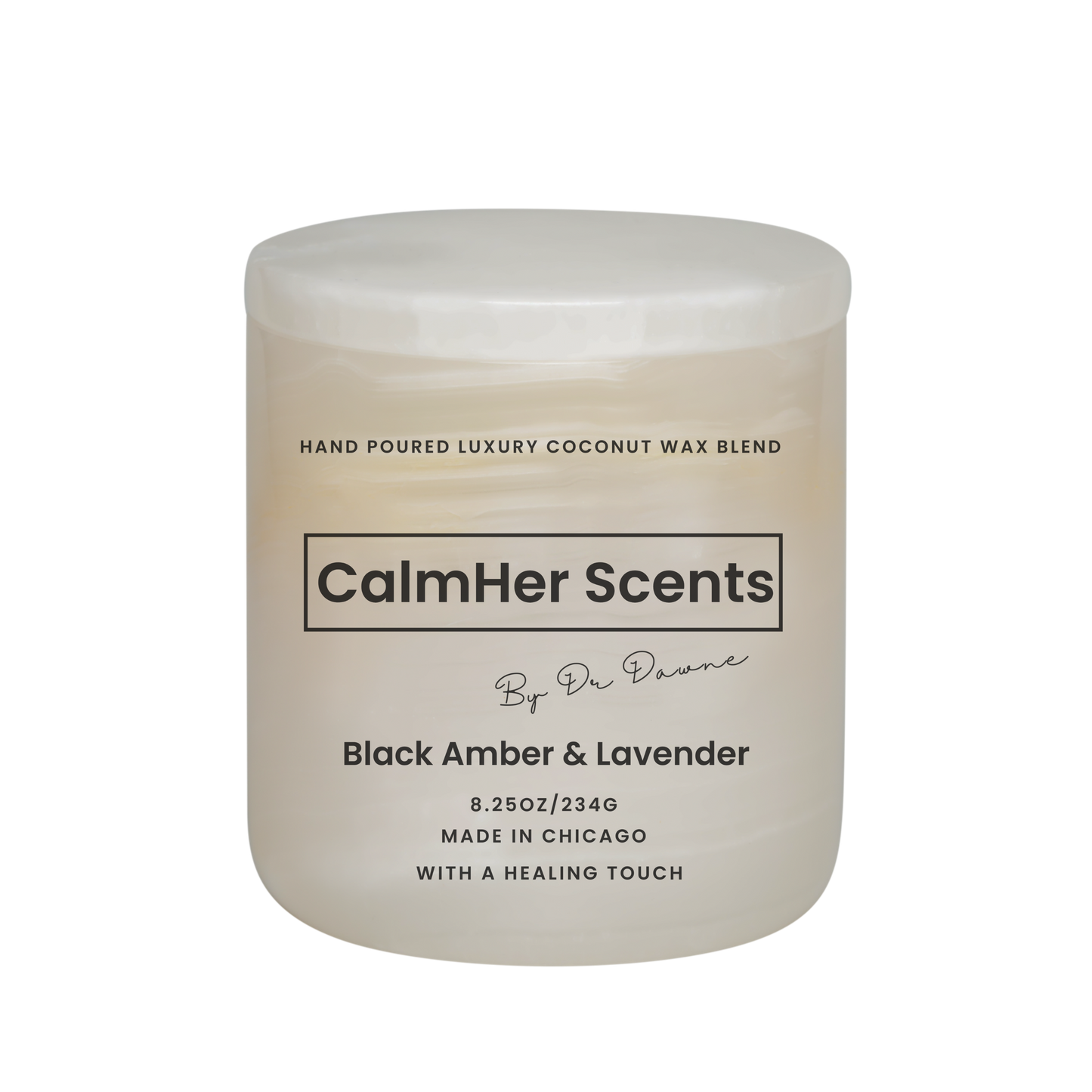 Pink Onyx vessel with 8oz candle insert