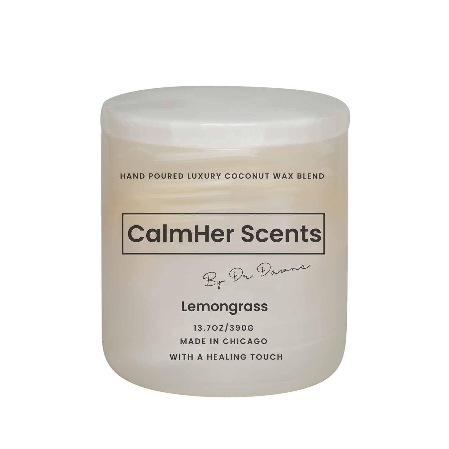 Pink Onyx vessel with 8oz candle insert