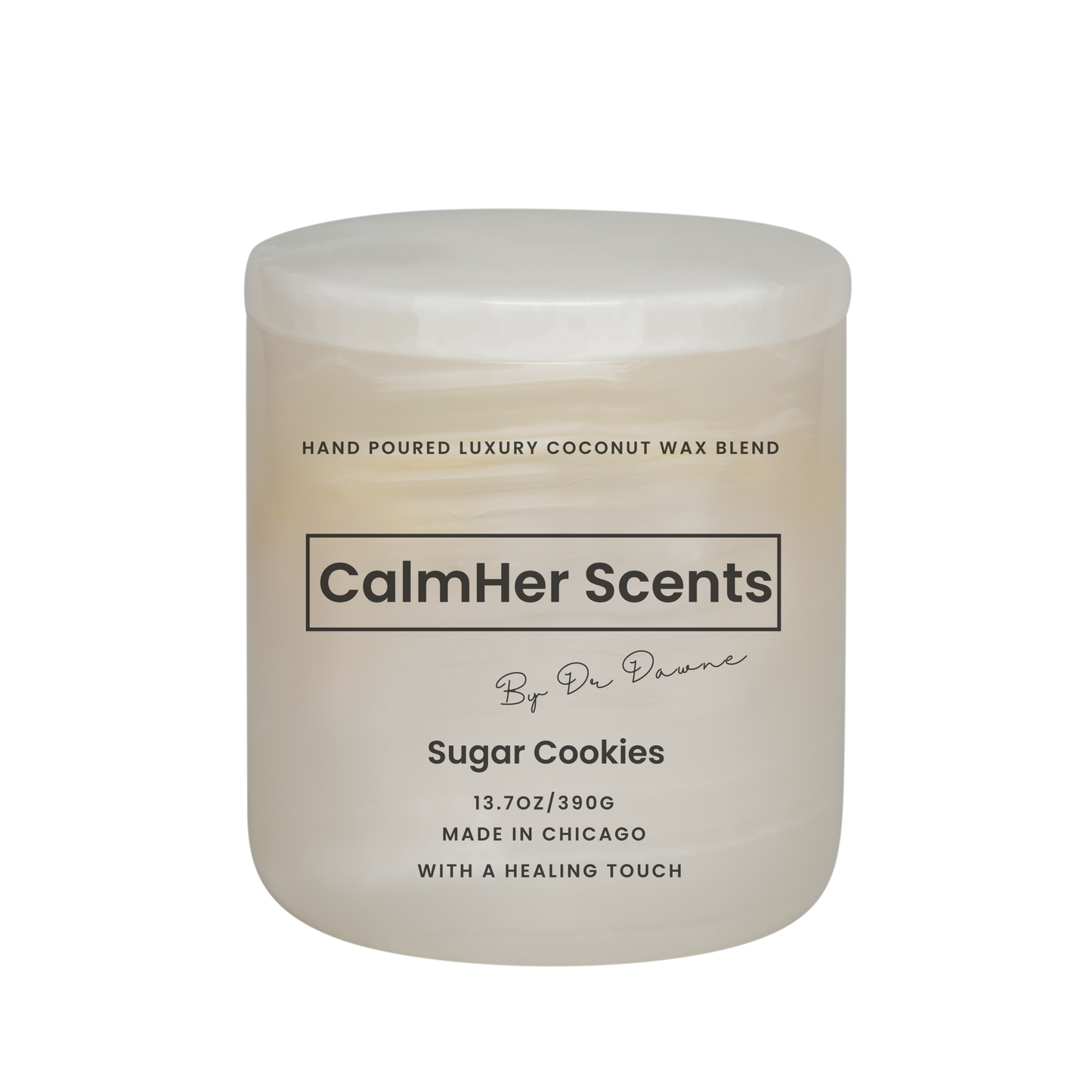 Pink Onyx vessel with 8oz candle insert